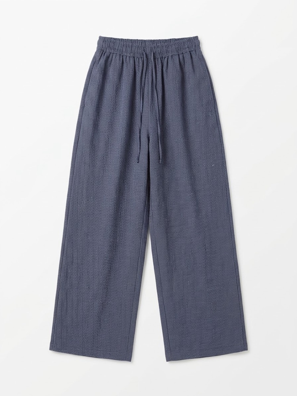 ZARA Textured Blue Grid Print Wide Leg Culottes Pants Small